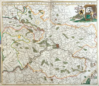 Mapa hraběte z Namuru (Belgie) (lept od Frederick de Wit
