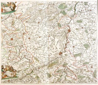 Mapa diecéze Lutych (Belgie) (lept od Frederick de Wit
