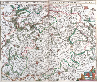 Mapa lucemburského vévody (lept od Frederick de Wit