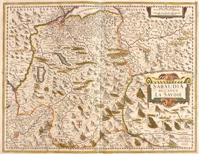 Mapa Savojského vévodství (Francie) (lept od Frederick de Wit