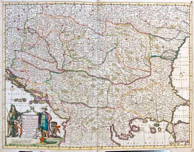 Mapa Maďarského království (lept od Frederick de Wit