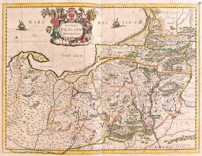 Mapa Pruského království (Německo) (lept od Frederick de Wit