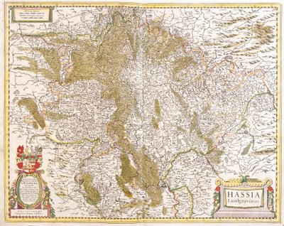 Mapa Landgrave of Hesse (Německo) (lept od Frederick de Wit