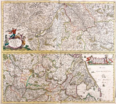 Mapa Rhenianie (Německo) (lept od Frederick de Wit