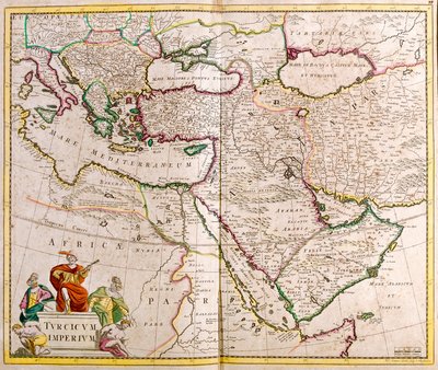 Mapa Turecké říše (lept od Frederick de Wit