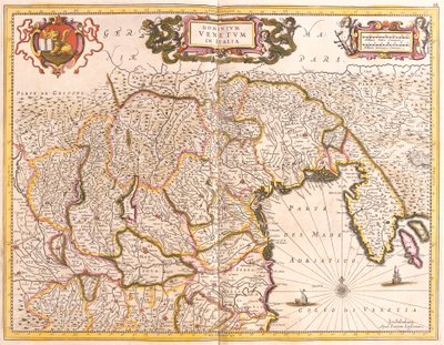 Mapa benátských území v Itálii (lept od Frederick de Wit