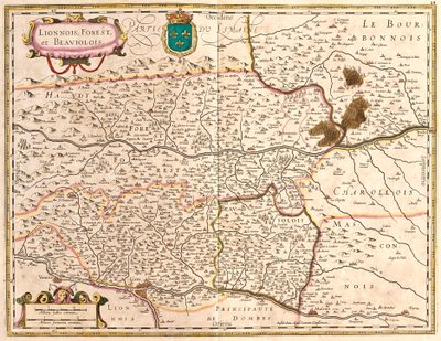 Mapy území Lyon a Beaujolais (Francie) (lept od Frederick de Wit