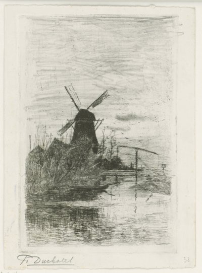 Rybář od Fredericus Jacobus van Rossum du Chattel (signed by artist)