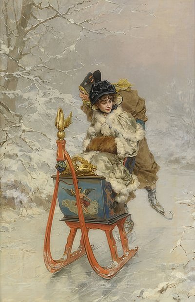 Jízda na saních od Frederik Hendrik Kaemmerer