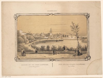 Pohled na Arnhem Pohled na město Arnhem z den Berg (název na objektu) Gelderland (název série na objektu) od Frederik Lodewijk Huygens
