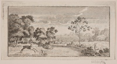 Krajina s jeleny od Frederik Ludvig  Bradt