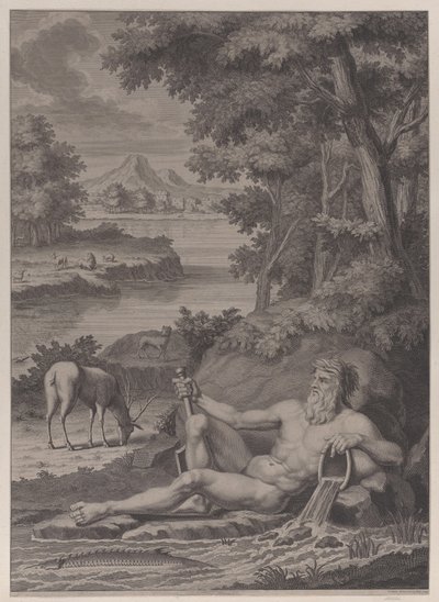 Řeka bůh v krajině, 1725. od Frederik Ottens