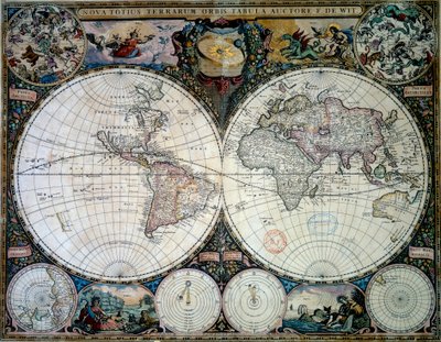 Planisphere od Frederica de Witta (17. století) (ek.holl.) 1660 Paříž, B.N. od Frederik de (after) Wit