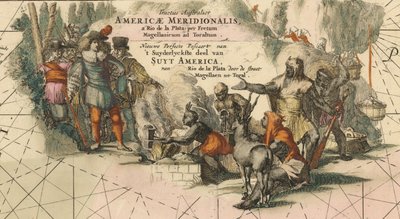 Jižnější část Jižní Ameriky, od Rio de la Plata přes Magellanův průliv po Toraltum od Frederik de Wit