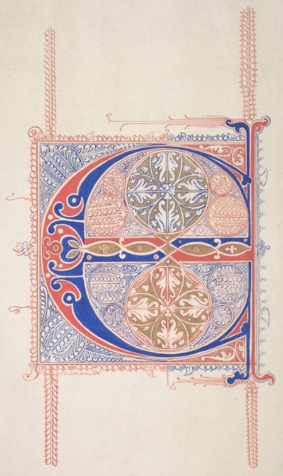 Iluminovaná iniciála C, 1830-62. od Freeman Gage Delamotte