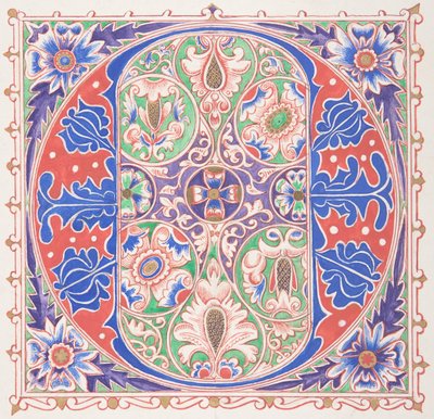 Iluminovaná iniciála O, 1830-62. od Freeman Gage Delamotte