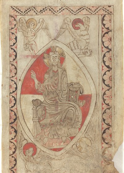 Kristus ve velebnosti [recto] od French 12th Century