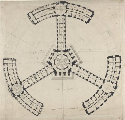 Půdorys Akademie výtvarných umění od French 18th Century