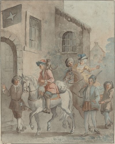 Příjezd do hostince od French 18th Century after Jean Baptiste Oudry