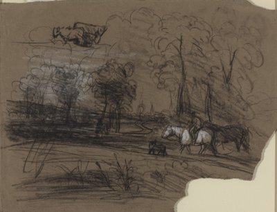 Jezdec na venkově od French 19th Century