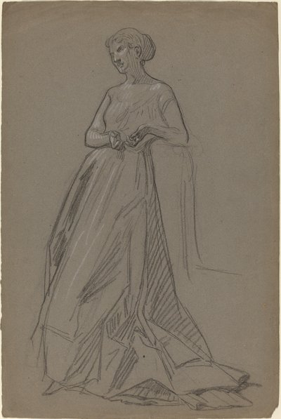 Stojící žena opřená o její loket od French 19th Century