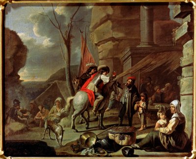 Jezdci v krčmě, druhá polovina 17. století. od French Master