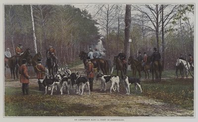 Křižovatka ve Foret de Rambouillet, Francie (barevné foto) od French Photographer