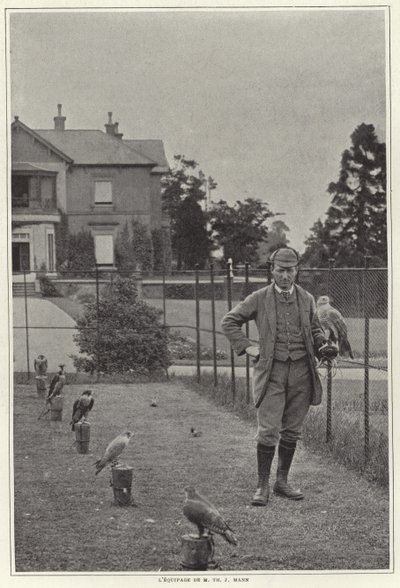 Sokolník se svým jestřábem od French Photographer