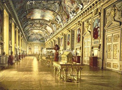 Galerie v Louvru, Paříž, 1890-1900 od French Photographer