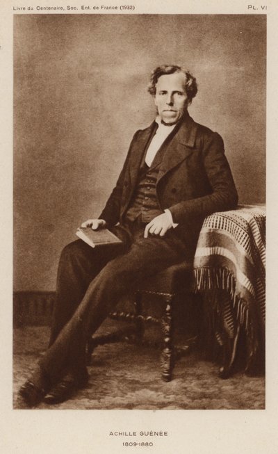 Achhille Guenee, francouzský entomolog (černobílá fotografie) od French Photographer