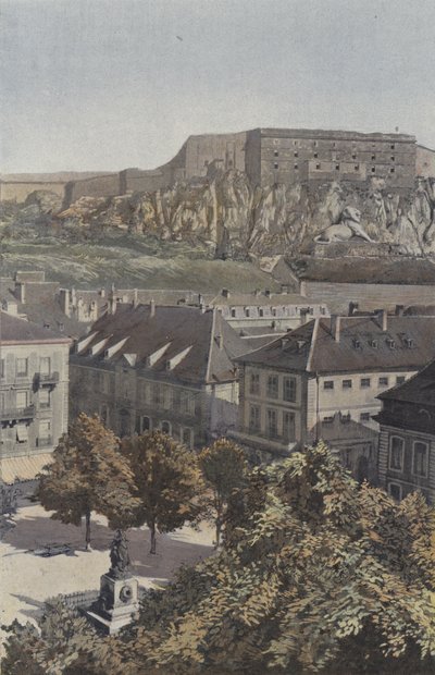 Belfort, Place dArmes a zámek od French Photographer