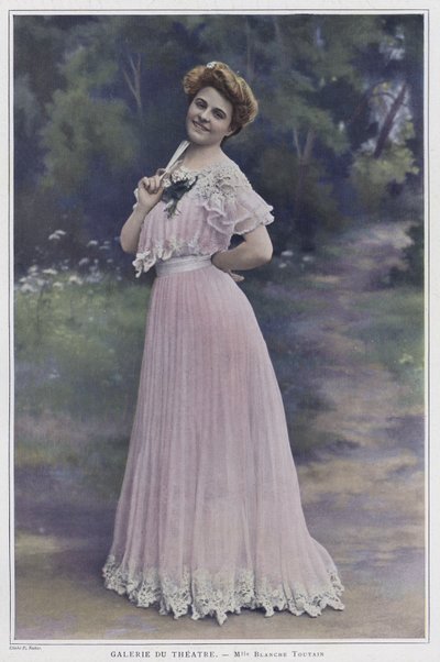 Blanche Toutain , francouzská herečka (barevná fotografie) od French Photographer
