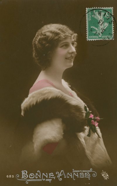 Bonne Annee. Francouzská pohlednice Šťastný nový rok odeslaná v roce 1913. od French Photographer