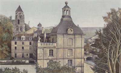 Brantome, Ensemble du Monastere, Cote O (Radnice a škola) od French Photographer