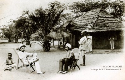 Brazzaville (Francouzská Rovníková Afrika - A.E.F.) Francouzské Kongo: průchod panem správcem E. začátek 20. století (čb foto) od French Photographer