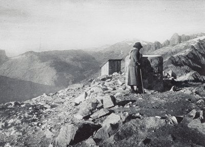 Buet, pohoří Aiguilles Rouges při pohledu z Breventu (čb fotografie) od French Photographer