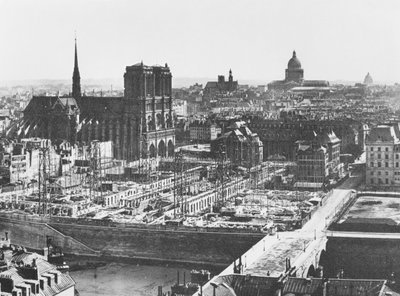 Budova hotelu Dieu, Paříž, 1867 od French Photographer