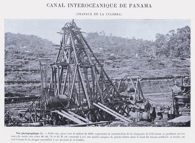 Panamský mezioceánský průplav, Culebra Works (černobílá fotografie) od French Photographer
