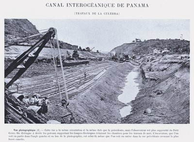 Panamský mezioceánský průplav, Culebra Works (černobílá fotografie) od French Photographer
