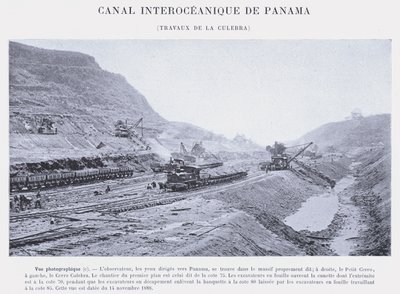 Panamský mezioceánský průplav, Culebra Works (černobílá fotografie) od French Photographer