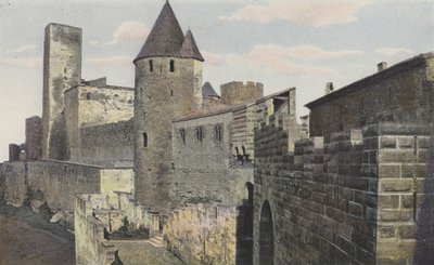 Carcassonne Cite, View O Chemin des remparts, Věž spravedlnosti (před restaurováním) od French Photographer