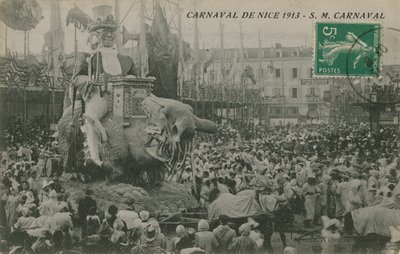 Carnaval de Nice 1913. Pohlednice odeslána v roce 1913. od French Photographer