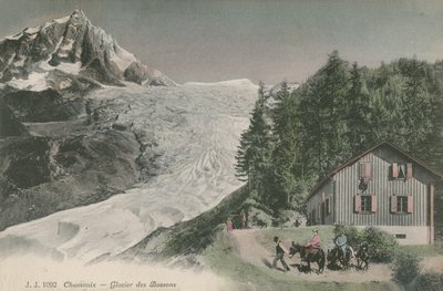Chamonix – ledovec Bossons. Pohlednice odeslána v roce 1913. od French Photographer
