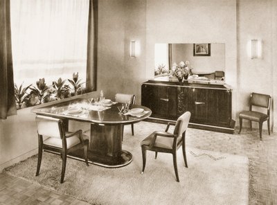 Jídelna od Ensembles Mobiliers, pub. 1937. od French Photographer