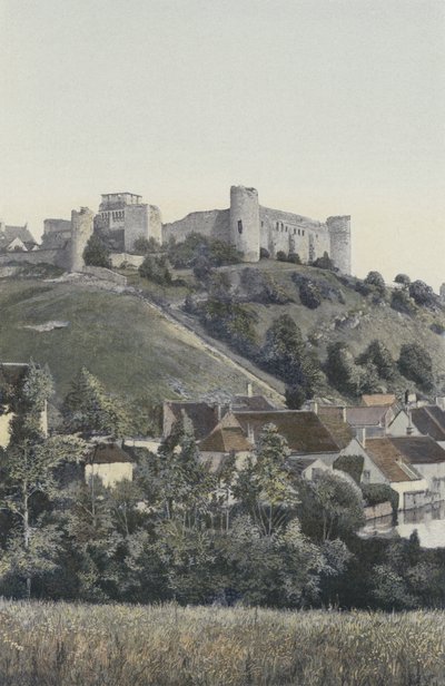 Druyes, zámek, pohled z jezera od French Photographer