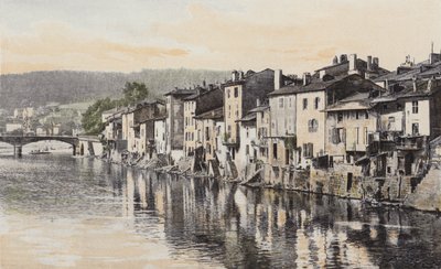 Epinal, Staré domy na Quai Rualmenil, na břehu Mosely od French Photographer
