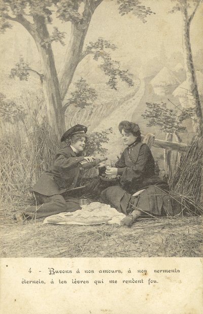Milenky na venkově (černobílá fotografie) od French Photographer