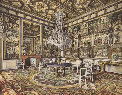 Fontainebleau: Papežský apartmán, přijímací pokoj (barevné foto) od French Photographer
