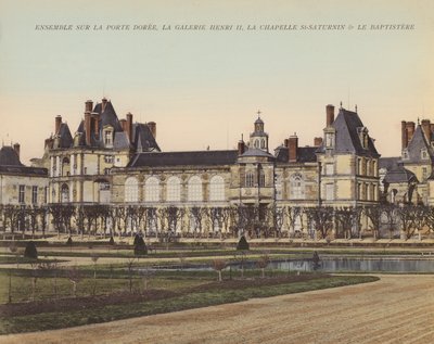 Fontainebleau: soubor na Porte Doree, Galerie Henri II, Chapelle St-Saturnin  Le Baptistere (barevné foto) od French Photographer