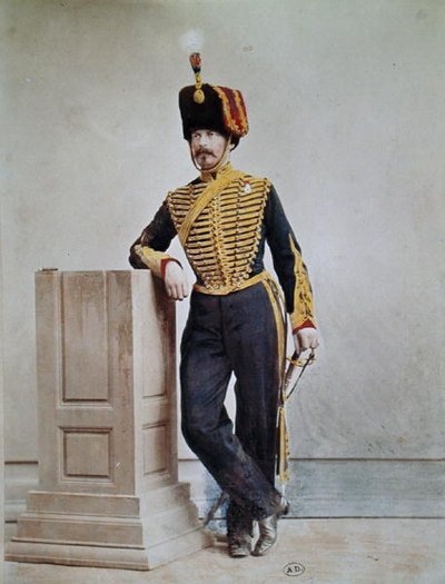 Francouzský voják v době Druhého císařství (barevné foto) od French Photographer